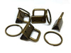 J268 - 20 pcs. Antique Bronze Key Fobs and Key Rings - 1" - Beautiful Purse Handbag Hardware - 1 inch - 10 Sets