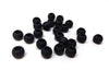 BD801 - 100 pcs Black Smooth Ball Spacer Beads - 10mm - Large Hole: 4.7mm - MATTE - Fits European Cords and Paracord!