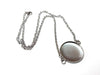 N204 - 3 pcs. 304 Stainless Steel Silver Tone Chain Necklaces - 18" (45.7cm) - 18mm Bezel - Tarnish Resistant!
