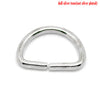 J044 - THICK 25 pcs Silver Tone Open Jump Rings - D Rings - 13mmx9mm - 15 Gauge (1.4mm Thick)