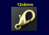 CL154 - 50 pcs. Antique Bronze Lobster Clasps - 12mm x 6mm - Claw Clasps