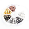 CL139 - 60 pcs. Assortment Box of Lobster Clasps - 15mm x 9mm - 6 Colors! - Hole: 1.8mm - Claw Clasps!