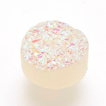 CA526 - 10 pcs Druzy Resin Embellishment Cabochons - Beige Multicolor - Diameter: 6mm - 4mm Thick