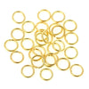 J234A - 100 pcs Gold Plated Open Jump Rings - 7mm - 18 Gauge (1mm Thick