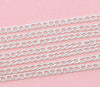 N123 - 10M (32.8 Ft) - Silver Plated Open Chain Link - 4mm x 3mm
