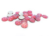 CA105 - 10 pcs Druzy Resin Embellishment Cabochons Bubblegum Pink Multicolor - 12mm (1/2 in) - Dome Circle