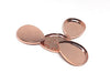 P765 - 10 pcs. Rose Gold Plated Teardrop Bezel Cabochon Pendant Tags Trays - 25mm x 18mm Glue Pad - Setting - 25x18mm - 18x25mm