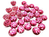 CA218 - 10 pcs Druzy Resin Embellishment Cabochons - 12mm - Glitter Style - Hot Pink Fuchsia - Solid