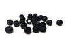 BD801 - 100 pcs Black Smooth Ball Spacer Beads - 10mm - Large Hole: 4.7mm - MATTE - Fits European Cords and Paracord!