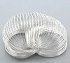 B058 - Silver Plated Memory Beading Wire for Bracelets 50-55mm -100 Loops