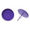 E043 - SALE - 10 pcs. Purple Earring Posts Studs Settings Bezels Cabochons Tacks- 14mm Glue Pad Setting - Includes Earring Backs!