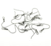 E209 - 100 pcs 304 Stainless Steel Earring Hooks with Spring and Ball - 18x20mm - Parallel Loop