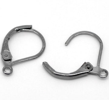 60 pcs (30 pairs) Gunmetal Leverback Earrings - 16x10mm - Made of copper!