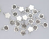 BA030A - 100 pcs. Antique Silver Flower Glue On Bails - 15mm x 11mm