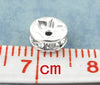 BD092 - 30 pcs Silver Plated Clear Rhinestone Rondelle Spacer Beads - 6mm