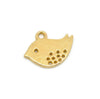 P199A - 20 pcs. Gold Plated Shiny Bird Charms Pendants - 16mm x 13mm - Medium