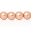 BD176 - 12mm Orange Melon Glass Pearl Imitation Round Beads - 15 inch strand (Approx. 34 Beads) - Hole Size: 0.7mm