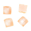 CA025 - 10 pcs Resin Embellishment Cabochons Coral - 8mm x 8mm (3/8 x 3/8 inch) - Square - Faceted