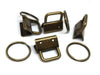 J268 - 20 pcs. Antique Bronze Key Fobs and Key Rings - 1" - Beautiful Purse Handbag Hardware - 1 inch - 10 Sets