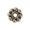 BD281 - 100 pcs Antique Bronze Snowflake Daisy Spacer Beads - 6mm - Hole Size: 1.7mm