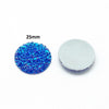 CA721 - 10 pcs Druzy Resin Embellishment Cabochons Blue - 25mm - Shimmer Style - 1 inch - 1"