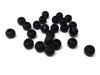 BD801 - 100 pcs Black Smooth Ball Spacer Beads - 10mm - Large Hole: 4.7mm - MATTE - Fits European Cords and Paracord!