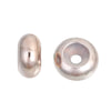 BD363 - 5 pcs Rose Gold Plated Smooth Slider Spacer Stoppers with Rubber - 8mm x 4mm - Hole Size: 2mm