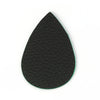 P588 - 10 pcs. Dark Green Faux Leather Dangle Charms Pendants - Teardrop - 56mm (2.2") - Great for Light Earrings or Dangles! Double-Sided