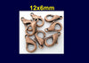 CL036 - 100 pcs. Copper Tone Lobster Clasps - 12mm X 6mm - Claw Clasps