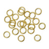J229A - 100 pcs. Gold Plated Open Jump Rings - 6mm - 19 Gauge (0.9mm Thick)
