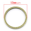 J136 - 50 pcs. Antique Bronze Connector Soldered Closed Jump Rings - 12mm - 0.8mm thick - Smooth