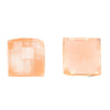 CA025 - 10 pcs Resin Embellishment Cabochons Coral - 8mm x 8mm (3/8 x 3/8 inch) - Square - Faceted