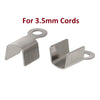 CR039 - 100 pcs. 304 Stainless Steel Bracelet and Necklace End Tips Caps with Loop - 9mm x 5mm - For 3.5mm Cords - Silver Tone - Tarnish Resistant!