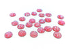 CA105 - 10 pcs Druzy Resin Embellishment Cabochons Bubblegum Pink Multicolor - 12mm (1/2 in) - Dome Circle