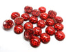 CA219 - 10 pcs Druzy Resin Embellishment Cabochons - 12mm - Glitter Style - Red - Solid