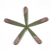 MP0024 - 4 pcs. Green Resin and Wood Teardrop Flat Pendant - 44mm x 8mm - (1.73" x 0.32") - Great for Earrings and Necklaces!