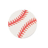 P1077 - 10 pcs. White and Red Baseball Ball Faux Leather Dangle Charms Pendants - Circle - Sports - 45mm (1.775") - Double-Sided
