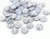 CA298 - 10 pcs Druzy Resin Embellishment Cabochons Silver - 8mm - Dome Circle