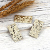 P589 - 10 pcs. Light Gold Champagne Faux Leather Dangle Charms Pendants - Rectangle - 41mm (1.6") - Great for Light Earrings, Necklaces or Dangles