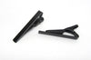 TC006A - 5pcs Black Tie Bars/Clips - 40x5mm Glue Pad