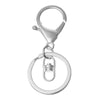 CL097 - 10 pcs. Silver Plated Lobster Swivel Clasp and Key Ring - 69 x 30mm (2.72 inch) - Claw Clasps