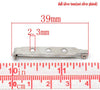 A0122 - 50 pcs Silver Tone Broocher Brooch Backs Bars - Safety Pins Brooches - 39mm (1.54 inch)