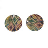 P691 - 10 pcs. Gold Plated Multicolor Enamel Circle Metal Dangle Charms Pendants - Spears - 20mm - 0.8" - Great for Earrings, Necklaces or Dangles
