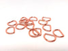 J168 - THICK 10 pcs Rose Gold Plated Open Jump Rings - D Rings - 17mm x 14mm - 12 Gauge (2mm Thick) - 13mm x 10mm inside measurement - High QUALITY