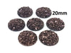 CA651 - 10 pcs Druzy Resin Embellishment Cabochons Champagne Rose Gold - 20mm - Dome Style