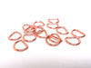 J168 - THICK 10 pcs Rose Gold Plated Open Jump Rings - D Rings - 17mm x 14mm - 12 Gauge (2mm Thick) - 13mm x 10mm inside measurement - High QUALITY