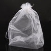 S007 - 10 pcs. White Organza Bags - 11.75" x 7.9" (30cm x 20cm)