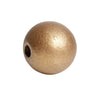BD306 - 50 pcs Golden Bronze Wooden Hinoki Wood Round Spacer Beads - 15mm - Gold - Hole Size: 3.6mm - 15x14mm - 14mm