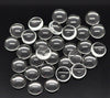 CA279 - Lot of 200 Circle Clear Round Glass Dome Seals Tiles - 8 mm (0.3 in)
