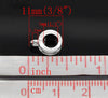 P959 - 50 pcs. Silver Plated Dangle Spacer Bails fit European Cords - 11mm X 8mm